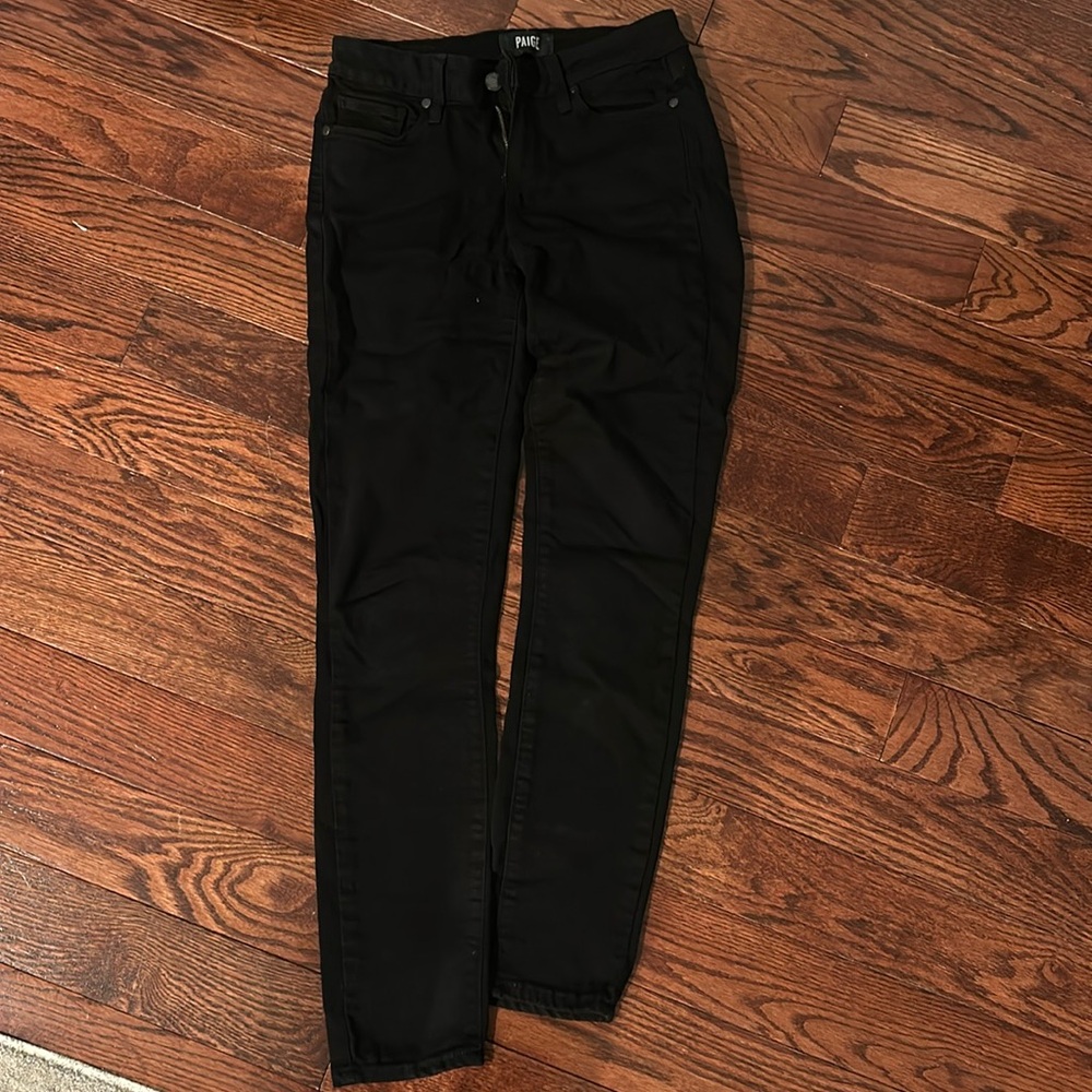 Paige angle skinny jeans size 25 black